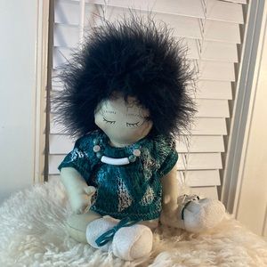 Vintage Feather Hair Doll